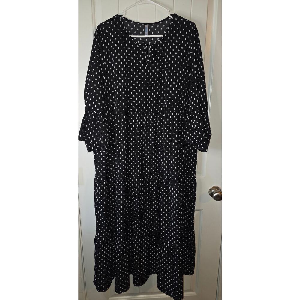 Polka Dot Midi Dress Lightweight and Flowy New with Tags 2X
